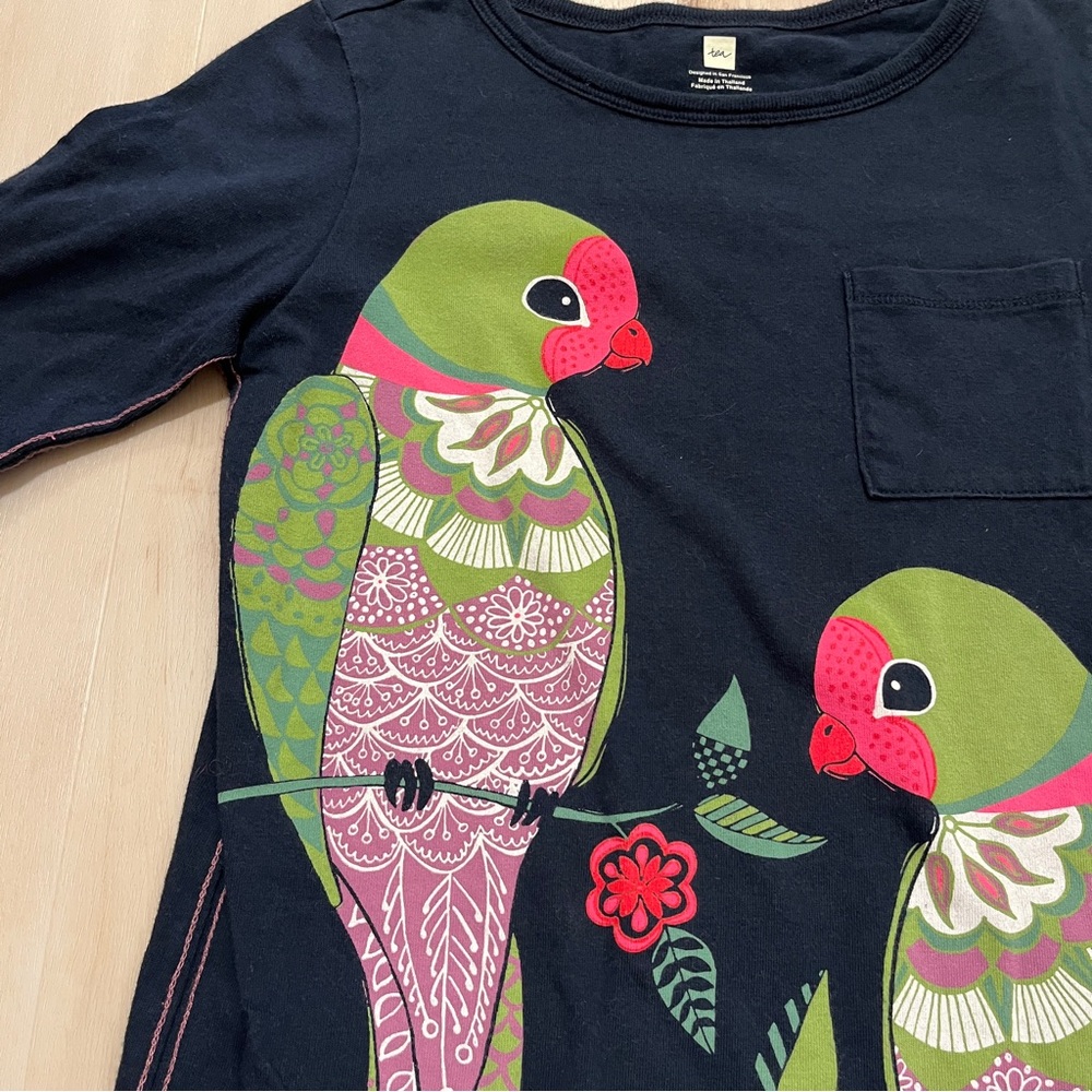 Tea Collection 10 short sleeve bird printed dress - Picture 3 of 6